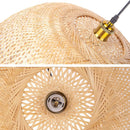 Arturesthome Natural Bamboo Pendant Lamp, Round Hanging Ceiling Light Wicker Chandelier, Hand-Woven Boho Basket Lampshade for Kitchen Island Living Room by GreenHaven Gardens