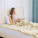 Tie-dye Camel Twin Fuzzy Ultra Soft Bed Comfy Blanket 60x80 Cozy Faux Fur Throw Blanket for Living Room Thick Fluffy Furry Blanket Home Gifts 860 GSM by CozyNest Decor