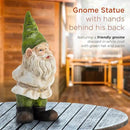 Alpine Corporation 12" Tall Traditional Outdoor Garden Gnome Yard Statue Decoration by GreenHaven Gardens