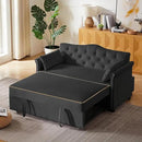 58" Velvet Sofa Bed, 3-in-1 Convertible Pull-Out Sleeper Sofa & Couch with Storage Bag and Adjustable Backrest,Perfect for Small Spaces, Living Room, or Office by CozyNest Decor