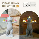 MININOVA Solar Outdoor Decorations Garden Statue Cat Figurines with Birds for Yard Patio Balcony Lawn Outside Ornaments Gifts for Women Mother Kids by GreenHaven Gardens