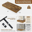 fuqing Floating Shelves for Wall, Bathroom Shelf Wall Mounted for Storage, Shelves with Invisible Bracket for Bedroom, Kitchen, Living Room, Farmhouse Small Book Shelf, 16 Inch Set of 2, Rustic Brown by CozyNest Decor