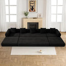 Modular Sectional Loveseat Sofa Cloud Boneless Couch, Modern Sleeper Sofa for Customizable Living Spaces, Cozy Modular Couch for Indoor Room, No Assembly Required, Black by CozyNest Decor