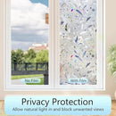 HIDBEA Window Privacy Film, 3D Stained Glass Static Cling - Sun Blocking Anti-UV Heat Control, Reusable Decorative Film for Home/Office Doors, Rainbow Tulip Design (29.5 in x 78.7 in) by CozyNest Decor