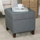 Adeco Chest and Footrest-Square Seat Storage Bench Ottoman, Gray by CozyNest Decor