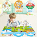 Reusable Sticker Books for Toddlers 1-3, Stickers for Toddlers 2-4 Years, Animal Stickers for Kids, Airplane Travel Essentials for Kids by TinyTreasures Baby Boutique