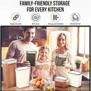 WHITE FEATHER SUPPLIES 40 PCS Airtight Food Storage Containers with Lids - BPA Free Durable Plastic Leakproof Flour Sugar Cereal Containers Storage for Pantry Organization - Dishwasher Safe by CozyNest Decor