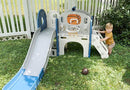 XJD 8 in 1 Toddler Slide Set, Kids Slide for Toddlers Age 1+, Toddler Climber Slide PlaySet with Basketball Hoop and Ball,Outdoor Indoor Playground for Toddlers 1-3 (Blue Gley, 8 in 1) by TinyTreasures Baby Boutique