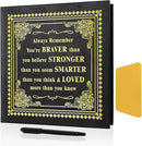 Inspirational Leather Photo Album,Magnetic Self-Stick Page Photo Album,Family Album,Hand Made DIY Albums Holds 3x5, 4x6, 5x7, 6x8 Photos (black-always remember) by TinyTreasures Baby Boutique
