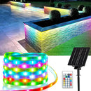 Solar Led Strip Lights Outdoor RGB,16.4FT Music Sync Solar Strip Lights Outdoor Waterproof IP68 with Remote & 8 Lighting Modes,Powered Rope Lights for Yard Trees,Garden,Step,Patio,Fence,Deck by GreenHaven Gardens