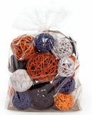 ANDALUCA Large Decorative Halloween Fall Vase Filler Bag with Orbs, Balls (Purple Orange) by CozyNest Decor