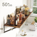 Fun Memories 20 Inch Floating Shelves, Deep Wall Shelves for Kitchen, 20 x 12 Floating Shelf for Living Room, Bedroom, Farmhouse Floating Shelves for Home Decor Storage, Rustic Brown, Set of 2 by CozyNest Decor