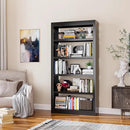 Bookcase, 5-Shelf Industrial Bookshelf, Large Storage Space, Adjustable Bookshelves, Perfect for Living Room, Home Office, Garage, Ideal for Home Office Upgrade by CozyNest Decor