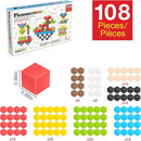 Picasso Cubes 1” Magnetic Puzzle Cubes 108 Piece Magnet Construction Building Block Set Sensory Toy Early Education STEM Learning, Free Ideabook with 50 Ideas, Children Age 3+ Boy Girl PMC108 by TinyTreasures Baby Boutique