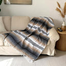Traditional Handwoven Mexican Blanket, Large Falsa Serape - Soft & Durable - Vibrant Beach, Picnic, Yoga & Camping Mat - Lightweight Boho Throw 70"x50" (Haze) by CozyNest Decor