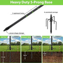 Shepherds Hooks, 78" Bird Feeder Pole for Outdoor, 4/5” Thick Hummingbird Feeders Stand Heavy Duty, Hanging Plant Hanger Stake with 5-Prong Base, Metal Shepard Stick by GreenHaven Gardens