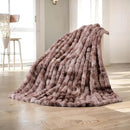 UKELER Ultra Soft Throw Blanket 50''x60'', Brown Fluffy Blankets & Throws Faux Fur Blanket for Couch, Bed, Sofa Cozy Plush Warm Thick Velvet Blanket for Women, Men by CozyNest Decor