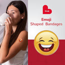 BioSwiss Bandages, Emoji Shaped Self Adhesive Bandage, Latex Free Sterile Wound Care, Fun First Aid Kit Supplies for Kids, 50 Count by TinyTreasures Baby Boutique