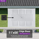 PURPLE LEAF 11.5' X 8' Left-right Tilting Outdoor Patio Umbrella Swivel Offset Cantilever Heavy Duty Rectangle Aluminum Umbrella with UV Resistant for Deck Pool Patio Backyard, Pebble Grey by GreenHaven Gardens