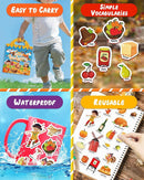 Benresive Reusable Sticker Book for Toddlers 2-4 Years, Fun Travel Stickers for Kids, Waterproof Sticker Books for Toddlers 1-3, Crafts Activities for Todddlers 1-3 2-4 3-5 - Thanksgiving by TinyTreasures Baby Boutique