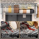 Kitchen Sink Rack Sink Above The Dish Drain Dish Washing Rack Stainless Steel Multifunctional Dish Storage Rack,Over The Sink Drying Rack for Dishes(1,95cm/37.4in) by CozyNest Decor
