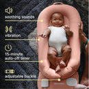 MyBaby 3-in-1 Calming Baby Cushion, Soothing Comfort for Newborns & Infants, Snuggling Sensation, Sound and Vibration, Designed for Safety, Rechargeable & Machine-Washable, by Homedics, Coral by TinyTreasures Baby Boutique