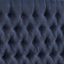 24KF Upholstered Tufted Button Linen Fabric Headboard,Comfortable Fashional Headboard King/CA King Size,Navy Blue by CozyNest Decor