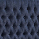 24KF Upholstered Tufted Button Linen Fabric Headboard,Comfortable Fashional Headboard Queen/Full Size,Navy Blue by CozyNest Decor