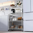 1000 lbs Storage Shelving Steel Heavy Duty 4-Tier Utility Shelving Unit Steel Organizer Wire Rack for Home,Kitchen,Office,Chrome (13.7" D x 29.5" W x 47.2" H) by CozyNest Decor