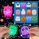 Light Up Animal Pop Fidget Toys, 12 PCS Silicone Suction Toys, Glow Party Favors for Kids, Goodie Bags Stuffers, Birthday Gifts, Bulk Toys Prizes, Classroom Prizes by TinyTreasures Baby Boutique