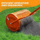 Heavy-Duty Compost Spreader for Lawn,Peat Moss Spreader,Fertilizer Spreader Roller with Adjustable Handle,Manure Spreaders for for Lawn Top Dressing,Seedling,Top Soil,Heavy Duty Metal Mesh Lawn Roller by GreenHaven Gardens