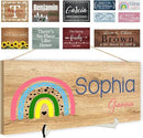 Custom Wood Sign Prsonalized Text Business Home Decor, Personalized Rustic Plaque Board Hanging Wooden Name Sign for Wall Art, Customized Signs Plank Decoration Gifts for Wedding Family Farmhouse Kitchen, Rectangle by CozyNest Decor