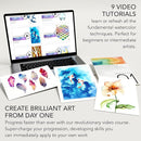 CHROMATEK Watercolor Paint Set, 84 Piece Kit, Video Tutorial Course, 48 Tubes, from Beginner to Intermediate & Professional Artists, Paper, 8 Brushes, Palette, Aquapen, Masking Tape, 12ml Tubes by TinyTreasures Baby Boutique