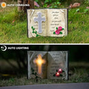 Outdoor Solar Bible Cross Garden Stakes Lights, Waterproof Memorial Grave Decorations Gifts for Cemetery Outdoors Lawn Yard Home Patio Decor by CozyNest Decor