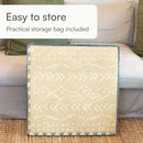 Baby Play Mat for Floor – 6x8ft Beige | Soft Non Toxic Premium EVA Foam Tiles for Tummy Time, Crawling & Playroom – Waterproof Interlocking Floor Mat for Babies & Toddlers by Lillefolk (12 Tiles) by TinyTreasures Baby Boutique