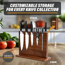 YeloIris Wooden Magnetic Knife Holder - Dual - Sided Stand with Enhanced Magnets for Multifunctional Kitchen Knife Storage - Stylish, Durable, and Strong (Knives Not Included) - 12" x 9" - 3.48 lbs by CozyNest Decor