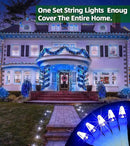 750 LED Outdoor Christmas Lights Decorations, 246ft Green Wire LED Christmas String Lights with Timer Memory, Twinkle Lighs for Indoor Outdoor Xmas Party Christmas Tree Wedding Garden Patio Blue by GreenHaven Gardens
