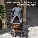 Sun Shade for Strollers, UV Sun and Sleep Shade Universal Fit for Baby Strollers, Blackout Stroller Cover, Breathable and Stops 99% of The Sun's Rays (UPF50+) Black by TinyTreasures Baby Boutique