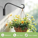 16 Inch 1 Pack Plant Hanger for Indoor/Outdoor Wall Mount - Heavy Duty Hanging Plant Holder & Bird Feeder Hook, Decorative Black Metal Wall Hangers for Plants, Flower Baskets by GreenHaven Gardens