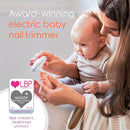 Cherish Baby Care Baby Nail Trimmer Electric - Automatic Safety Stop, BPA-Free & Safety-Tested Electric Nail File Baby, Includes 4 File Pads, 0-12+ Months by TinyTreasures Baby Boutique
