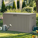 YITAHOME 200 Gallon Extra Large Deck Box, Double-Wall Resin Outdoor Storage Box with Flexible Divider for Patio Cushions Pool Supplies Garden Tools, 990 lbs Load Capacity, Lockable (Light Brown) by CozyNest Decor