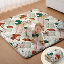 Blissful Diary Portable Baby Play Mats for Floor, Thicker Cushioned Foldable Baby Crawling Mat for Indoor Outdoor, Modern Abstract 43" X 43" by TinyTreasures Baby Boutique