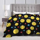 Smiley Face Throw Blanket Soft Smiley Fleece Blanket Men Women Gift for Kids Boys Girls for Party Couch Sofa Bed Deco Blankets 50x40 Inches by CozyNest Decor