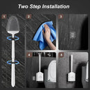 Sellemer Toilet Brush and Holder Set - Flexible Toilet Bowl Brush Head with Silicone Bristles, Compact Size for Storage and Organization, Ventilation Slots Base (1 Pack, White) by CozyNest Decor