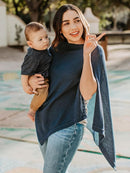 We are Amma | The Cocoon™ - Newborn Essentials Must Haves: Nursing Cover for Breast Feeding Essentials | Nursing Sweater Used as Breastfeeding Cover (Navy, One Size) by TinyTreasures Baby Boutique