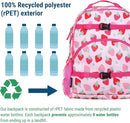 Wildkin ECO rPET 17-inch Large Backpack – Sustainable, Padded, Adjustable – Strawberry Patch by TinyTreasures Baby Boutique