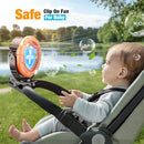 Ausic Portable Misting Clip on Fan, 100ml Camping Stroller Fan with LED, Max 45H Working Time Golf Cart Fans, 360° Rotate Cooling Spray, Outdoor Rechargeable Battery Fans for Travel/Home/Beach by TinyTreasures Baby Boutique