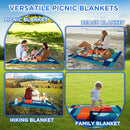 scuddles Compact Picnic Blanket – Extra Large 79" x 59" Outdoor Mat with 3-Layer Waterproof Design, Soft Fleece, Carry Strap & Reinforced Edges for Camping, Beach, Parks & Hiking by TinyTreasures Baby Boutique