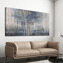 Canvas Wall Art Decor Pictures Wall Decor Prints Modern Large Wall Art Gold Wall Art Blue Grey Misty Botanical Textured Artwork for Walls For Room Living Room Bedroom Office Wall Decor 24"X48" by CozyNest Decor