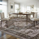 AMOAMI-3X5 Area Rug-Soft Washable Vintage Throw Accent Rugs for Living Room, Entryway, Bedroom, Kitchen, Bathroom, Laundry Room, Kitchen, Bathroom, Bedside, No Slip Brick/Brown by CozyNest Decor